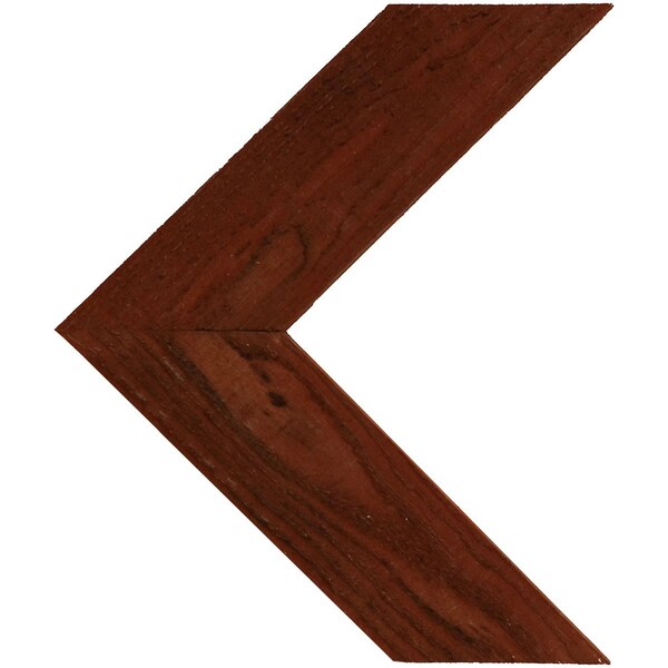 Ekena Millwork 12"W x 14"H x 3/4"D Vintage Farmhouse 3 1/2" Chevron, Barnwood Decor Collection, Salvage Red DECR12X14X075CHVRD - main